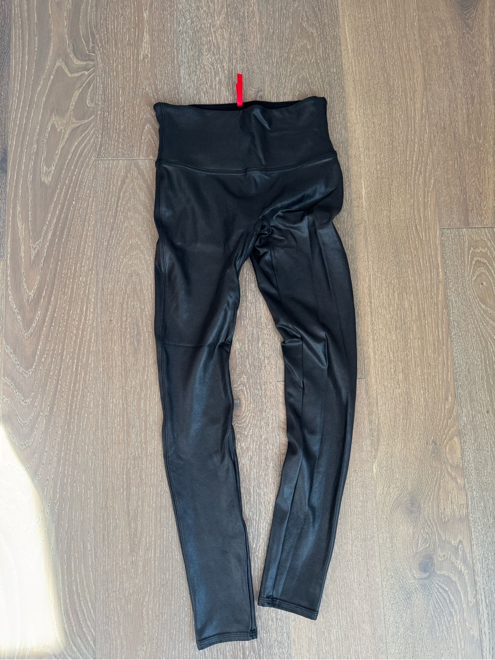 SPANX Black High-Waist Glossy Leggings